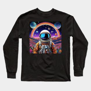 Trippy Astronaut Dreamscape – Cosmic Odyssey 13 Long Sleeve T-Shirt